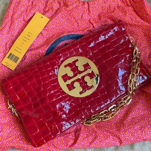 Tory Burch Red Shoulder Bag Clutch